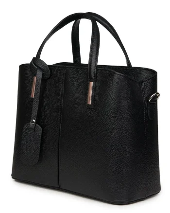 Geanta dama din piele naturala Gianna neagra