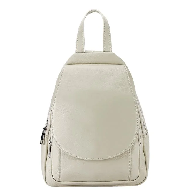 Rucsac crem din piele naturala 8906 122