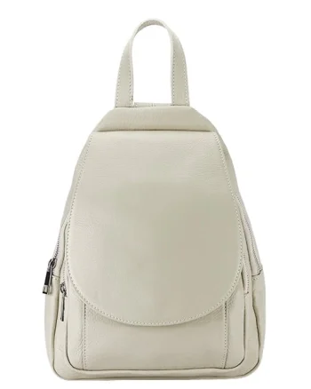 Rucsac crem din piele naturala 8906 122
