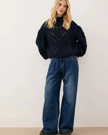 BIZUU blugi wide leg pentru femei LEYLA