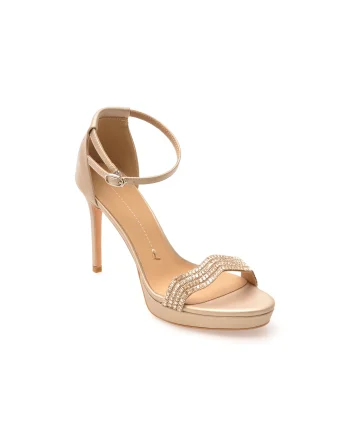 Sandale elegante EPICA aurii, 912506, din piele ecologica