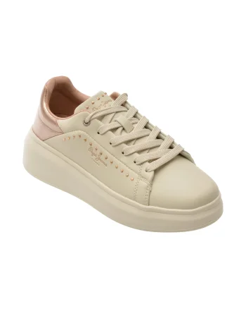 Pantofi sport PEPE JEANS bej, LS00015, din piele naturala