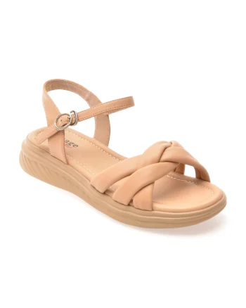 Sandale IMAGE bej, 57111, din piele naturala