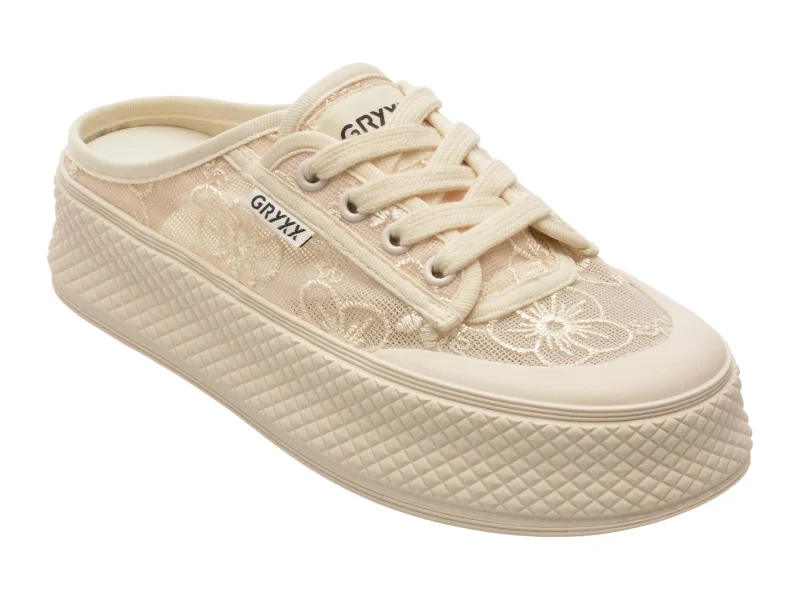 Pantofi sport GRYXX albi, 912218, din material textil