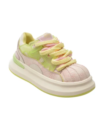 Pantofi sport GRYXX roz, 3708, din material textil si piele naturala
