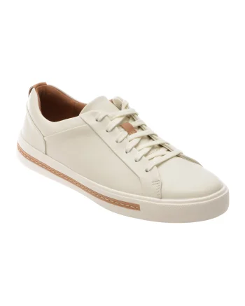 Pantofi sport CLARKS albi, UNMALA, din piele naturala