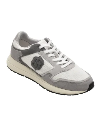 Pantofi sport BOSS gri, 4612, din material textil si piele naturala
