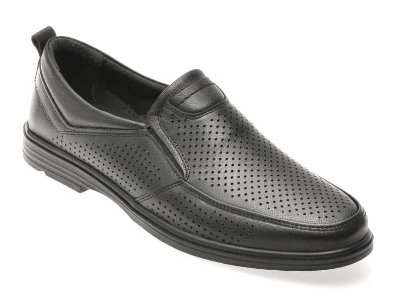 Mocasini SHOWMAN negri, SH8502L, din piele naturala