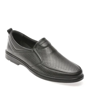 Mocasini SHOWMAN negri, SH8502L, din piele naturala