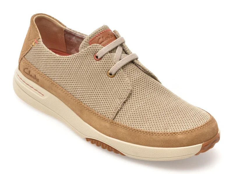 Pantofi sport CLARKS gri, EASEWAY LACE, din material textil