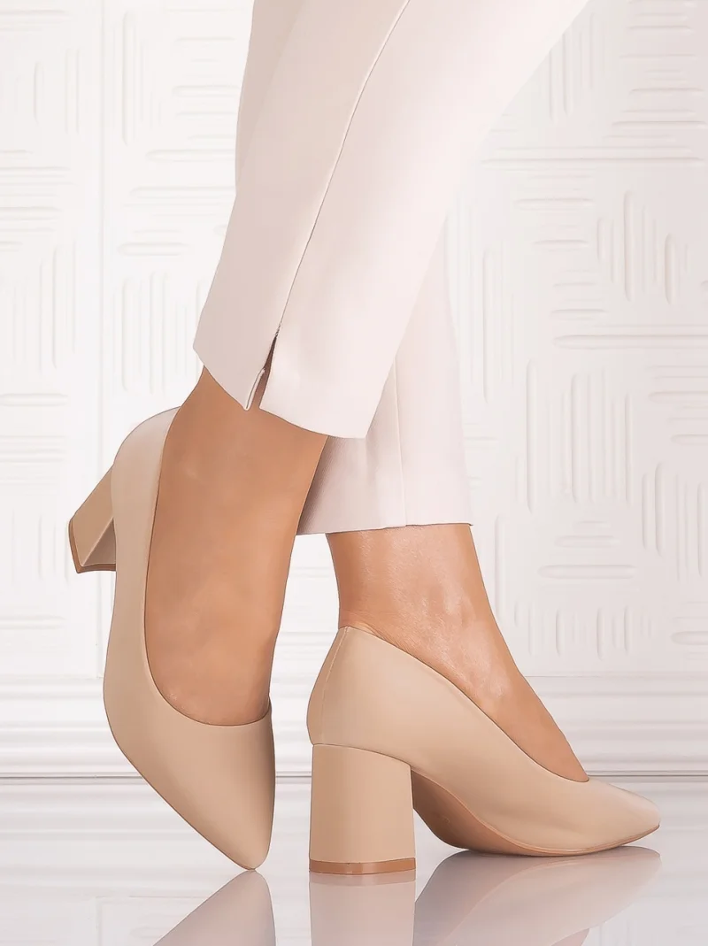 Pantofi eleganti Bej inchis dama din Piele Ecologica Arriba
