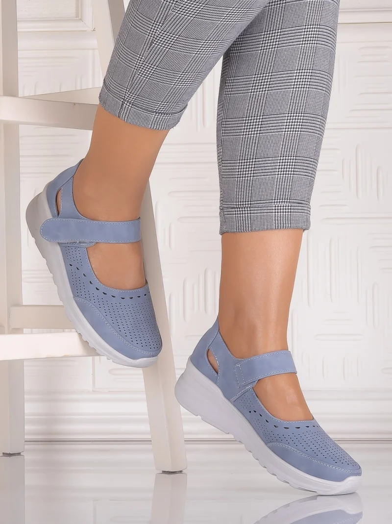 Pantofi casual Albastrii dama din Piele Ecologica Altoia