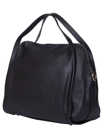 Geanta dama din piele naturala Evelyn neagra