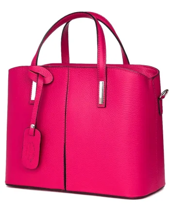 Geanta dama din piele naturala Gianna fucsia
