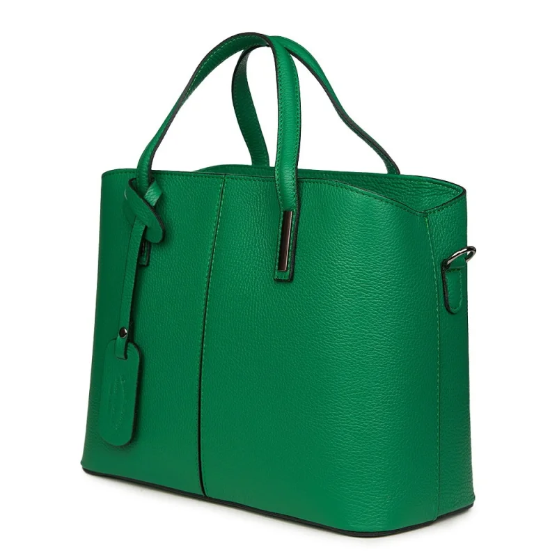 Geanta dama din piele naturala Gianna verde