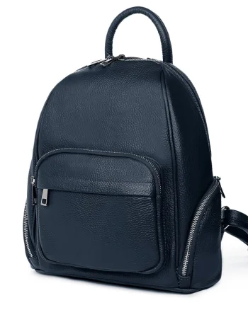Rucsac din piele naturala Enzo bleumarin