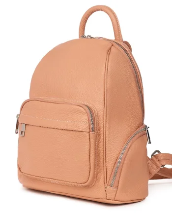 Rucsac din piele naturala Enzo roz