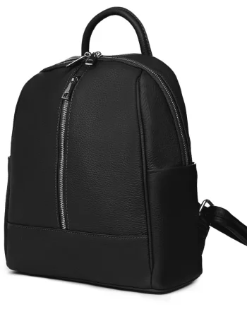Rucsac din piele naturala Silvio negru