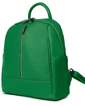Rucsac din piele naturala Silvio verde