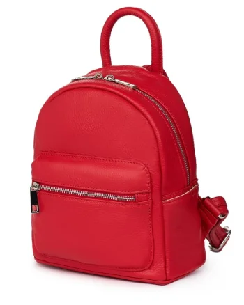 Mini rucsac din piele Rafael rosu