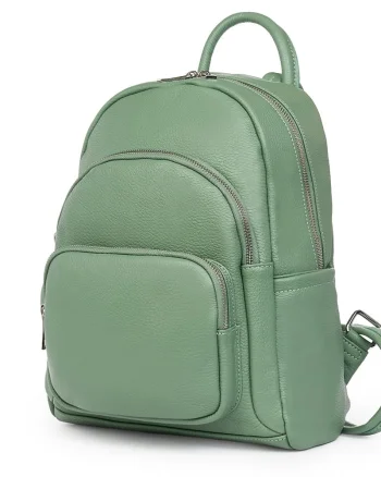 Rucsac din piele naturala Alghero verde fistic