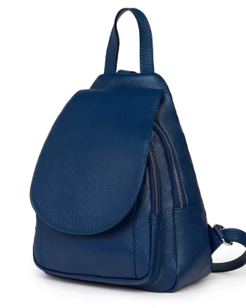 Rucsac din piele naturala Dante albastru