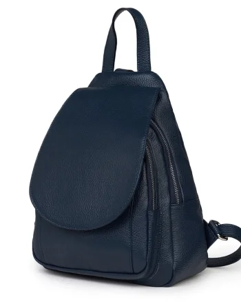 Rucsac din piele naturala Dante bleumarin
