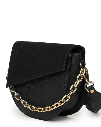 Poseta dama din piele naturala Donna neagra