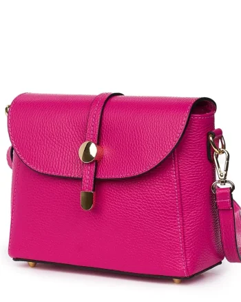 Poseta dama din piele naturala Laguna fucsia