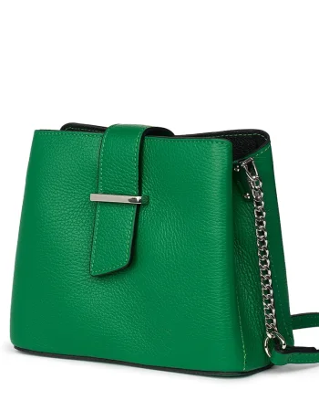 Mini poseta dama din piele Avery verde