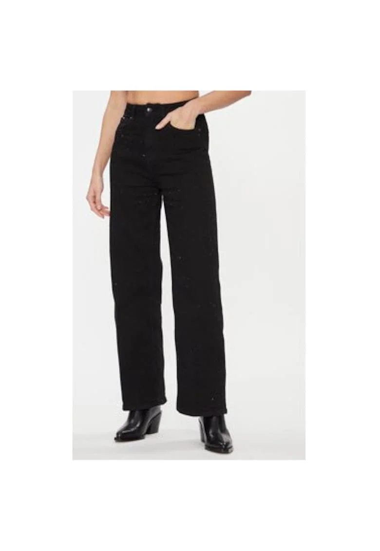 Blugi dama,  303438272, Bumbac, Negru, Negru