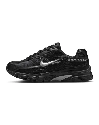 Pantofi sport Initiatior cu insertii din piele, Negru/Argintiu