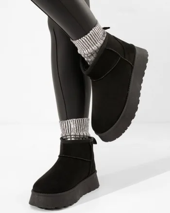 Cizme tip ugg Shayne negre