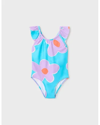 Costum de baie intreg cu model floral