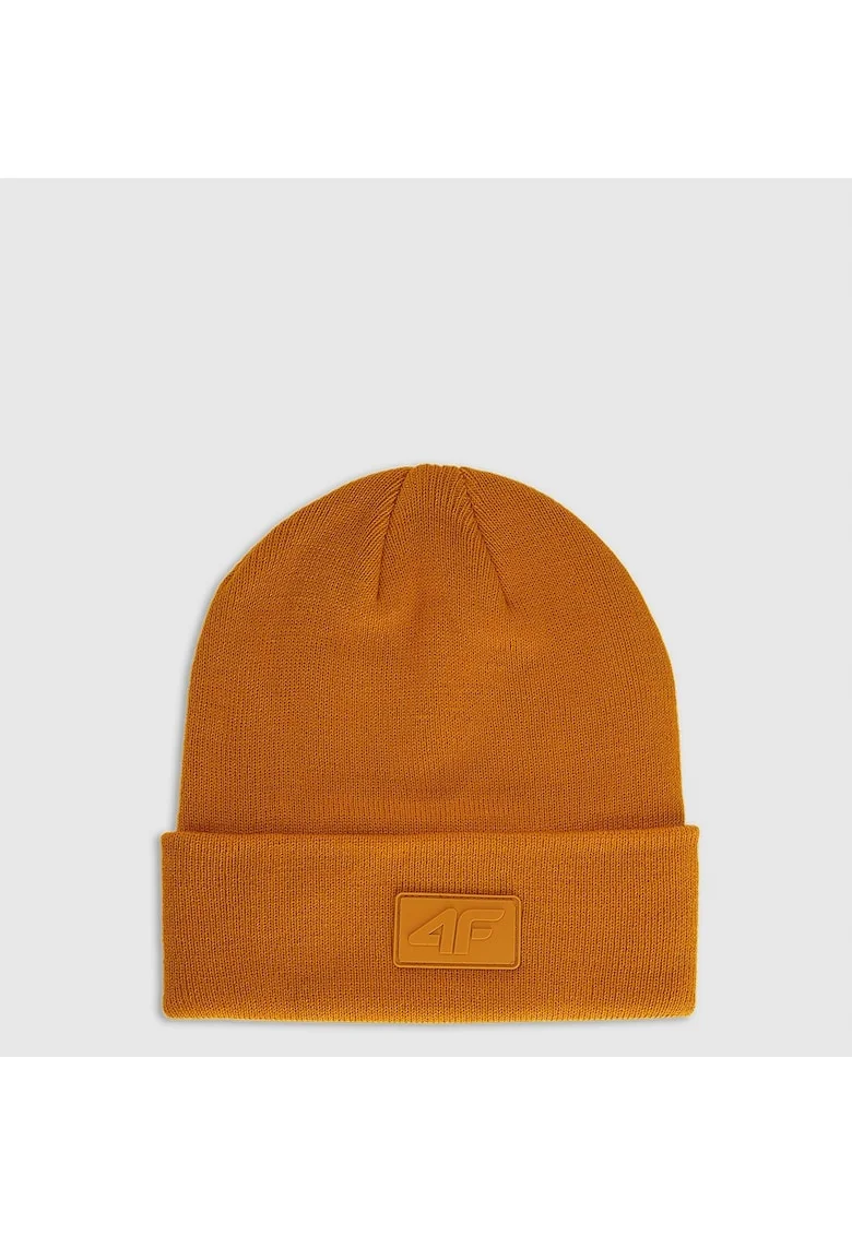 Caciula beanie unisex  portocalie, dimensiune universala, material sintetic