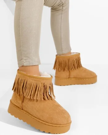 Cizme cu platformă Yasmine camel