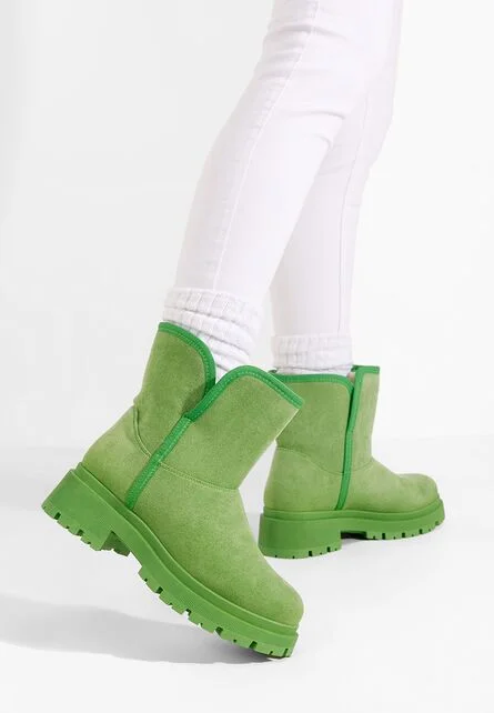 Cizme tip ugg Octavia verzi