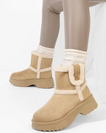 Cizme tip ugg Sicona kaki