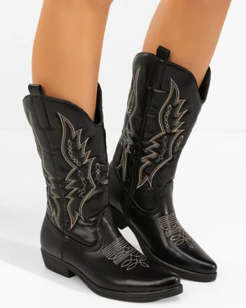 Cizme cowboy damă Brisia negre