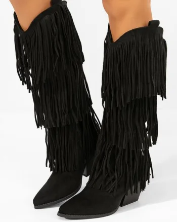 Cizme cowboy dama Rosila negre