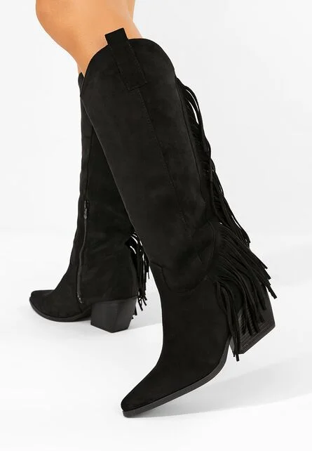 Cizme cowboy dama Verlia negre