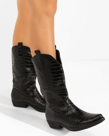 Cizme cowboy dama Renora negre