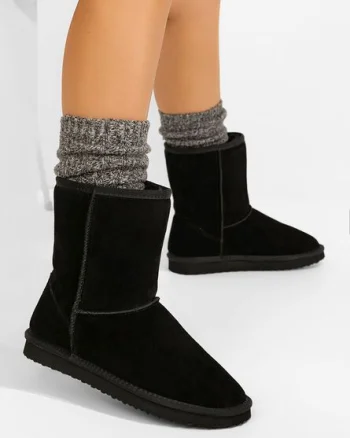 Cizme tip ugg Crisea negre