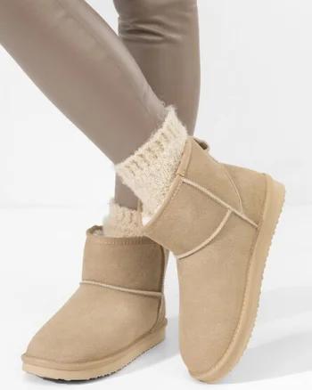 Cizme tip ugg Crisea V2 bej