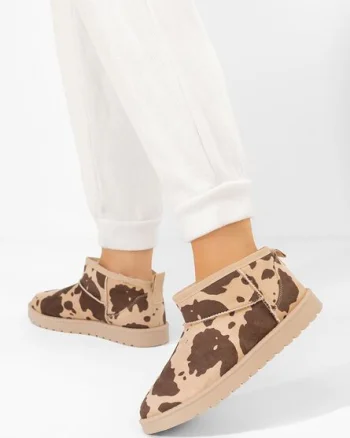 Cizme tip ugg Silora maro
