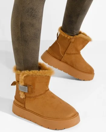 Cizme tip ugg Natosha camel