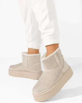 Cizme tip ugg Feyna bej