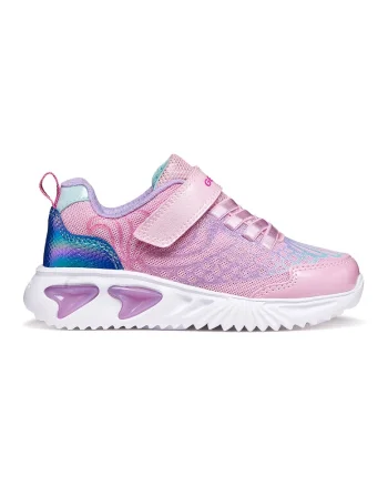 Pantofi sport Assister cu velcro si led-uri, Lila/Roz