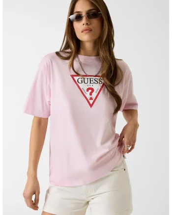Tricou lejer cu decolteu la baza gatului, Rosu/Negru/Roz deschis