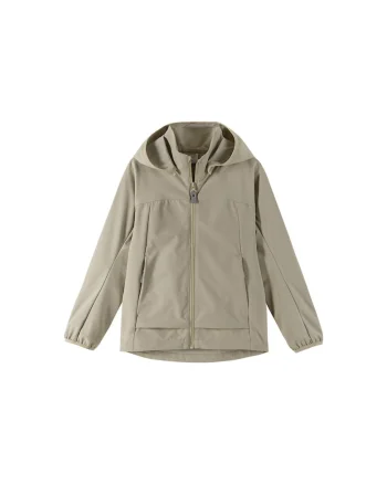 Geaca outdoor copii,  bej, poliester reciclat